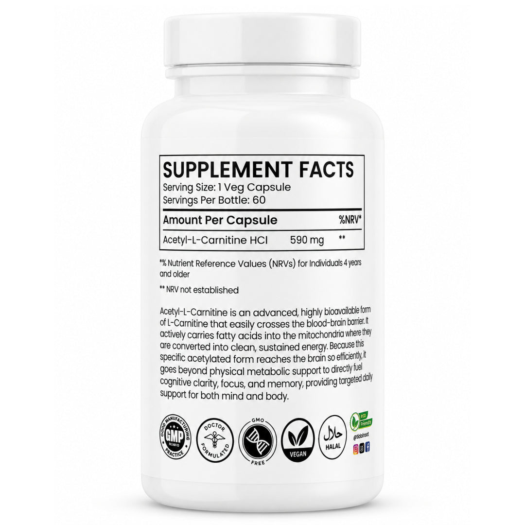 Acetyl-L-Carnitine 590 mg - 60 Vegetarian Capsules