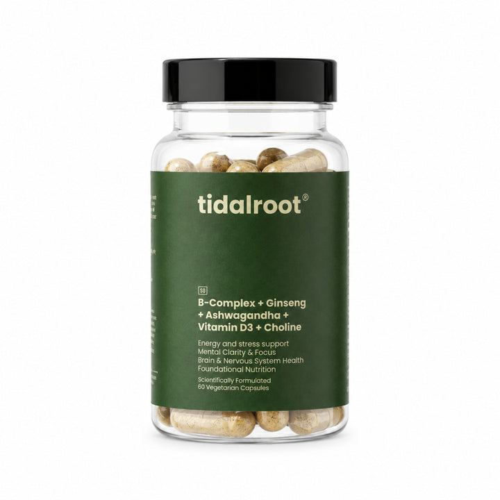 B-Complex + Ginseng + Ashwagandha + Vitamin D3 + Choline