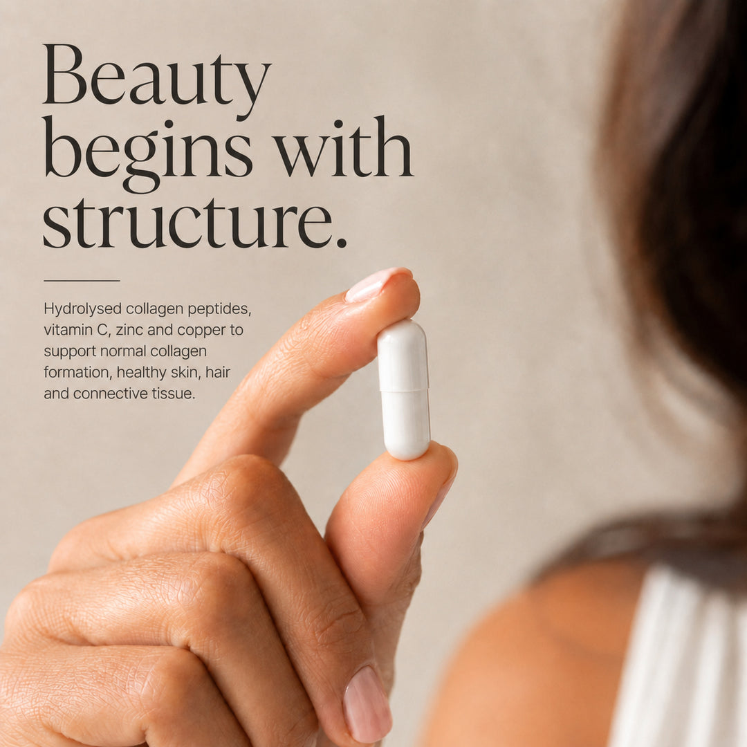 Collagen (with Vitamin C + Zinc + Copper, 60 Capsules)
