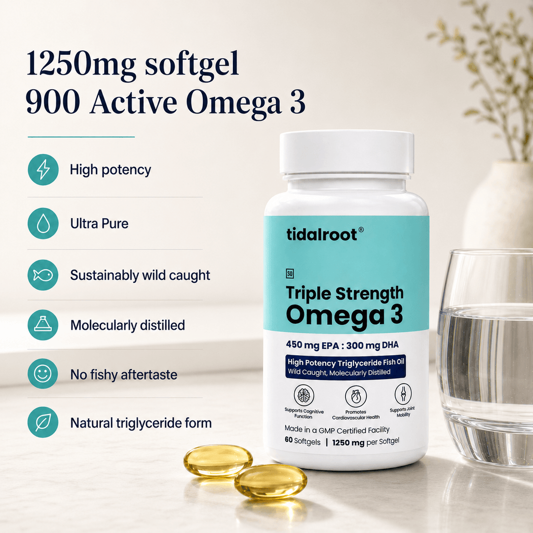 Tidalroot® Triple Strength Omega 3 (1250 mg per softgel, 60 softgels)