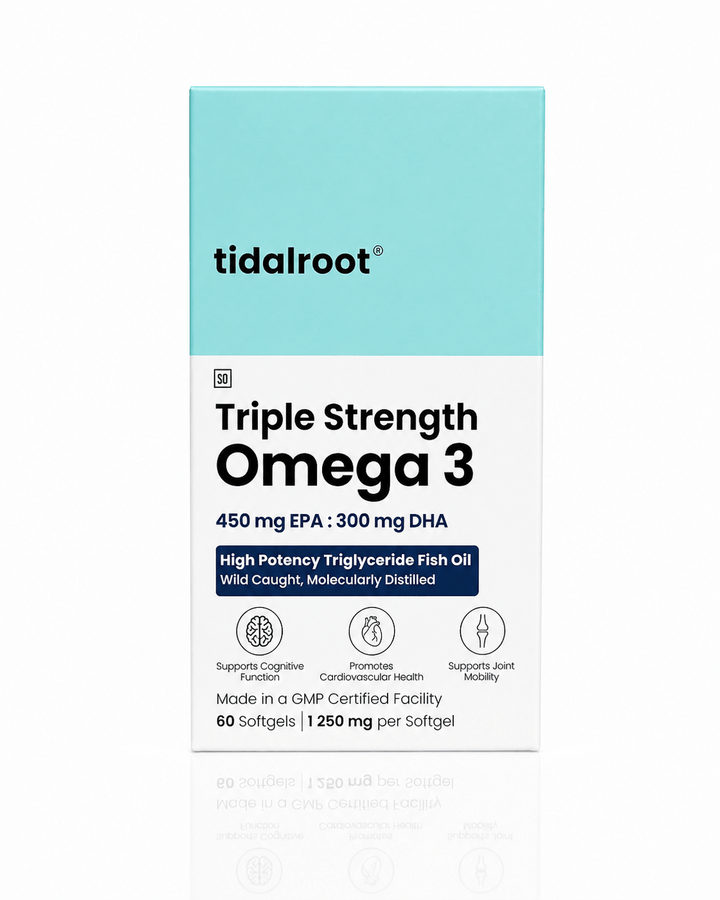Tidalroot® Triple Strength Omega 3 (1250 mg per softgel, 60 softgels)