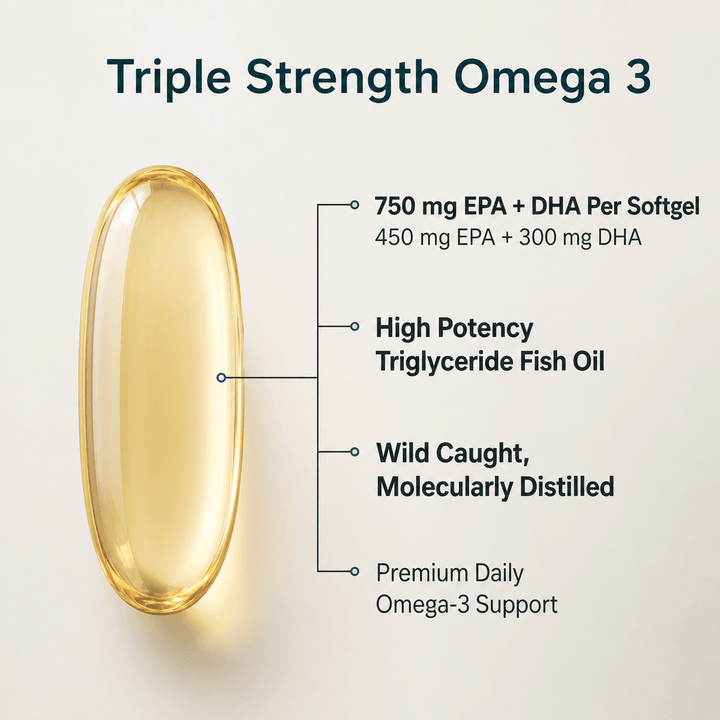 Tidalroot® Triple Strength Omega 3 (1250 mg per softgel, 60 softgels)