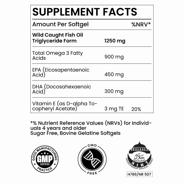 Tidalroot® Triple Strength Omega 3 (1250 mg per softgel, 60 softgels)